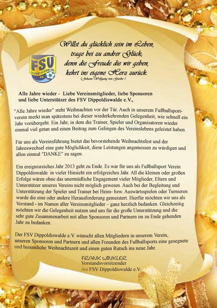 Weihnachtsgruß 2013